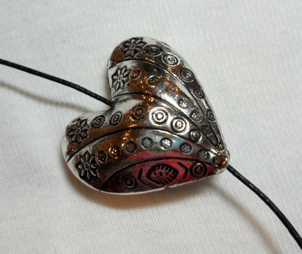 Kovové srdce 30x23mm-st.strieb-1ks