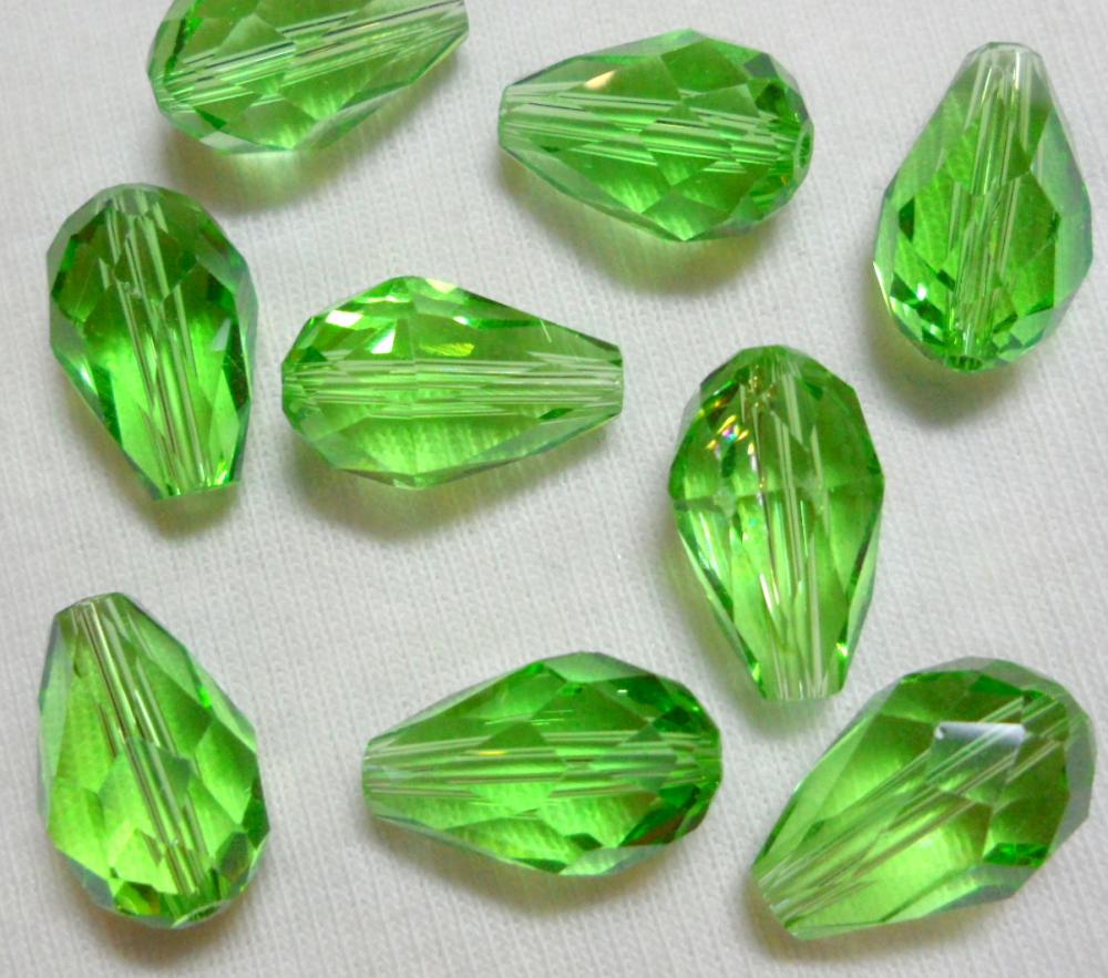 Skl.brús.kvapka 15x10mm-1ks (peridot)