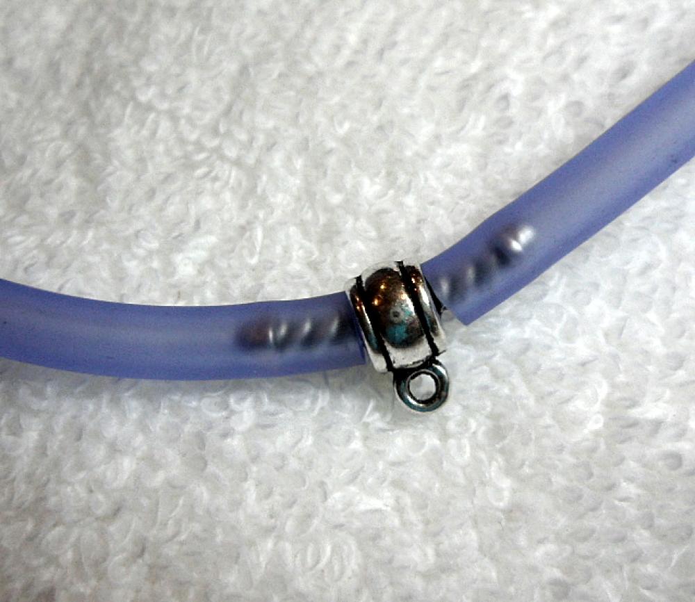 Silikónová šnúra-1m (safir.modrá 5mm/otvor 2,5mm)