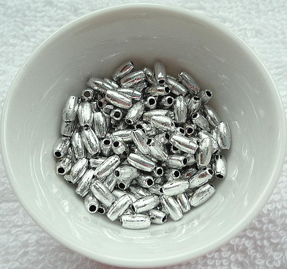 Ryža plast 3x6mm-100ks (strieborná)