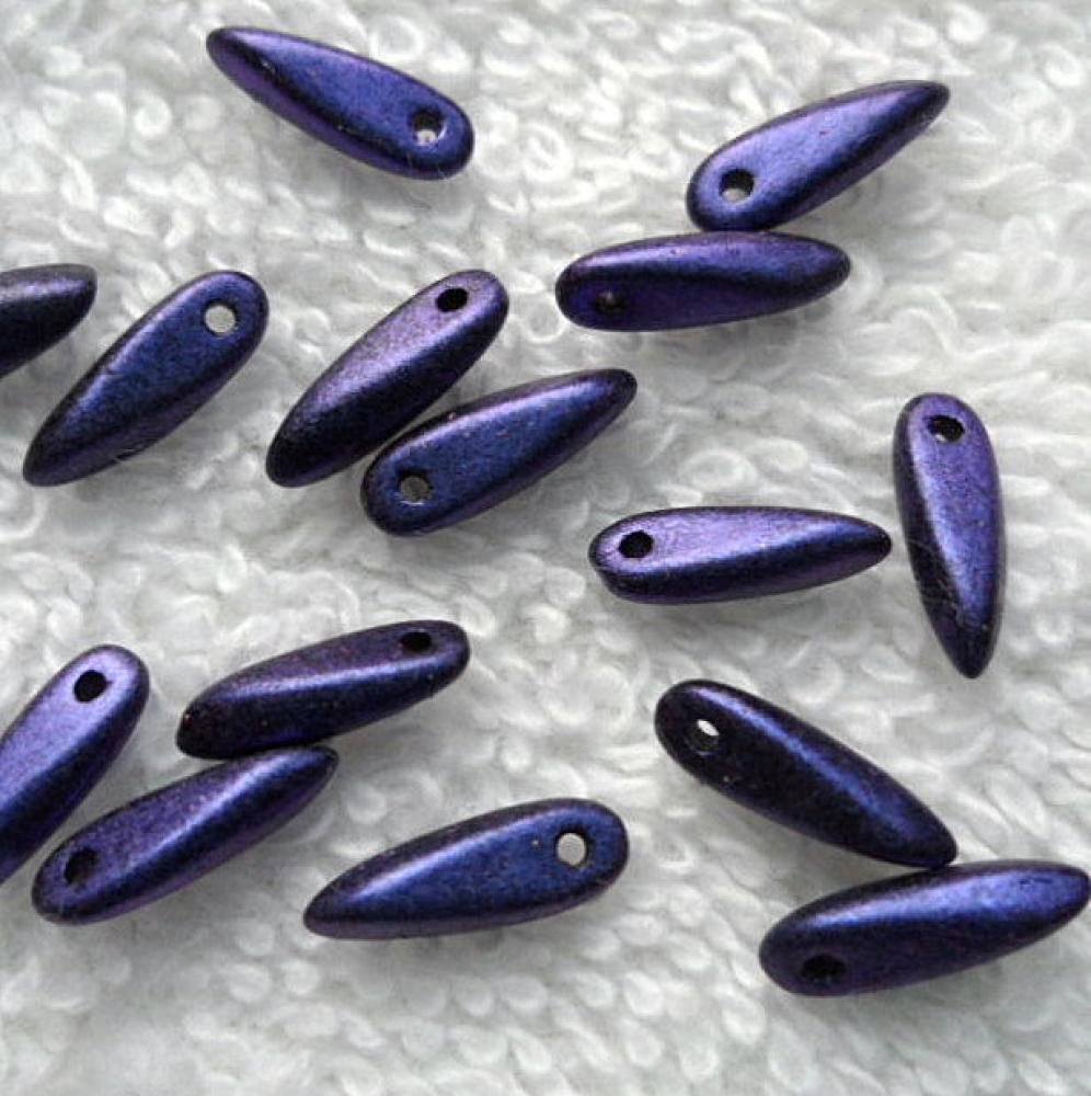Sklenené jazýčky 9,8mm-1ks (26-fial.modrá)