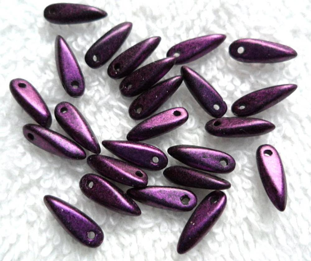 Sklenené jazýčky 9,8mm-1ks (28-ametyst)