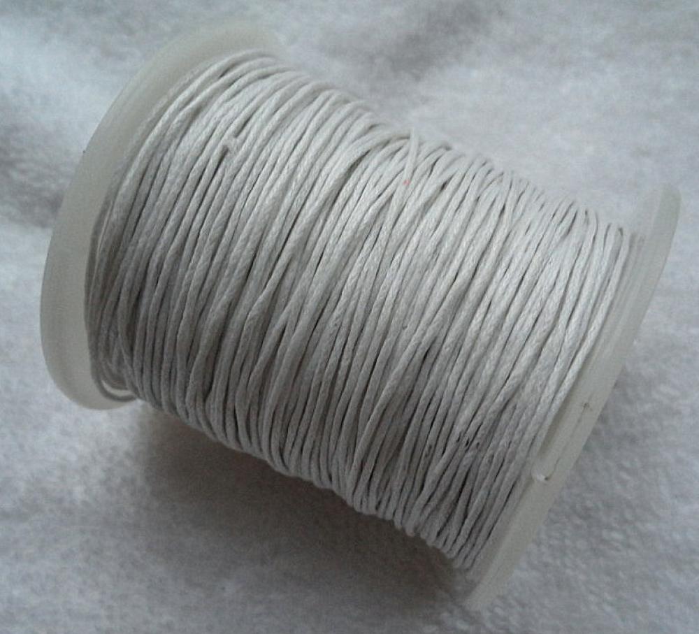 Bavlnená voskovaná šnúrka 0,8mm-1m (biela)