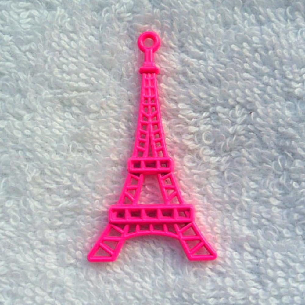 Prívesok-Eiffelovka 44x24mm-1ks (ružová)