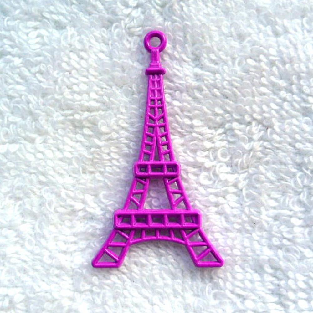 Prívesok-Eiffelovka 44x24mm-1ks (fialová)