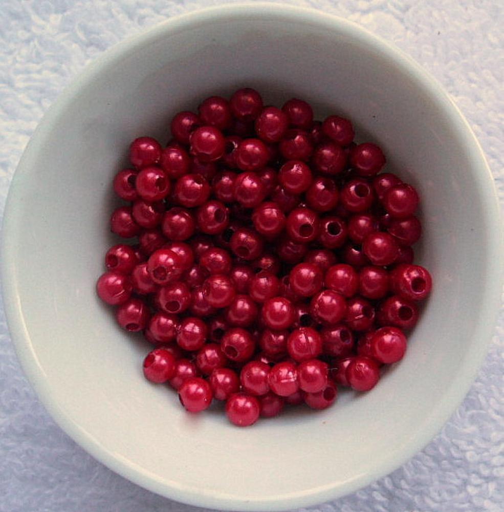 Plast 4mm-10g-cca 300ks (červ.karmín)