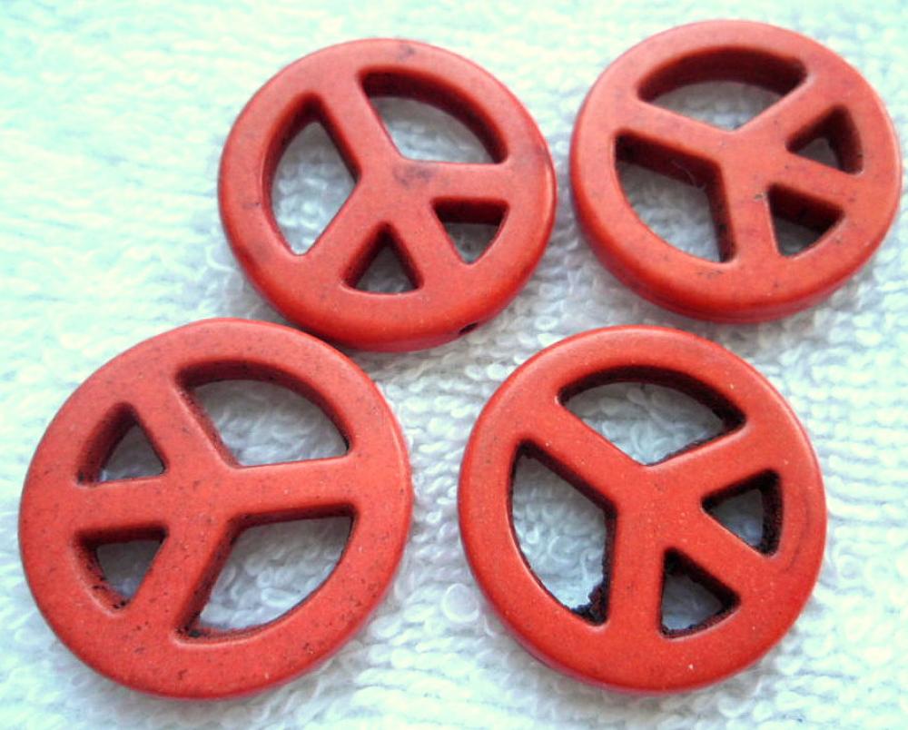 Prírodný kameň PEACE-1ks (oranžová)