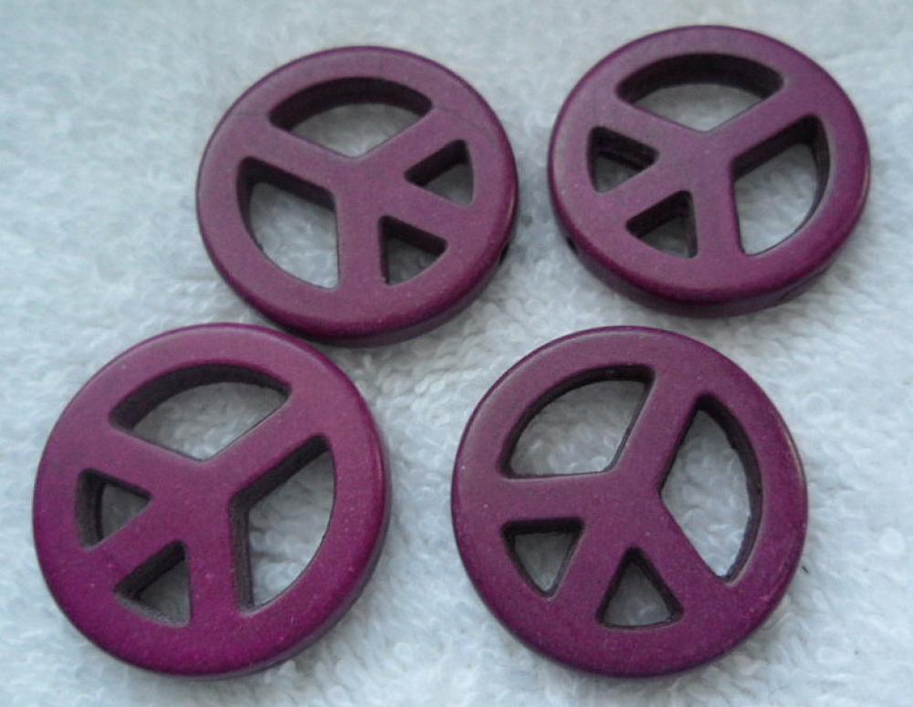 Prírodný kameň PEACE-1ks (fialová)