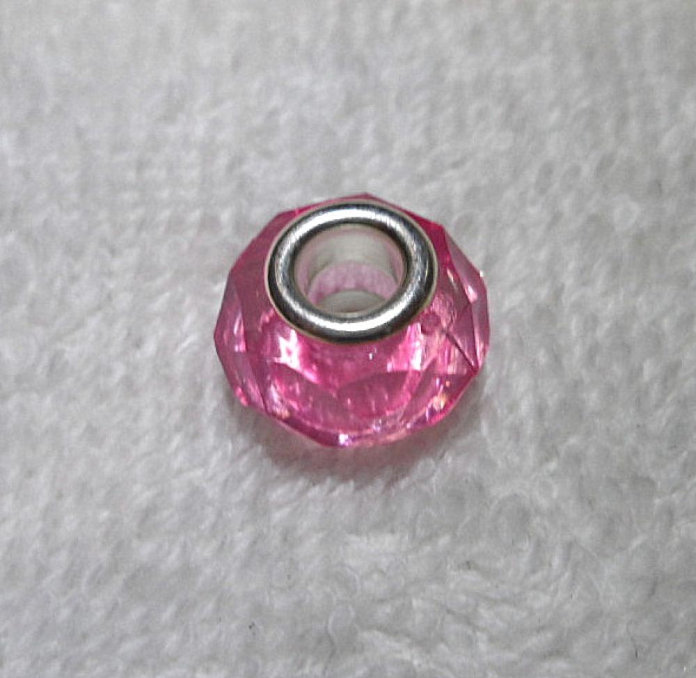 Pandora plast 9x15mm-1ks (sv.ružová)