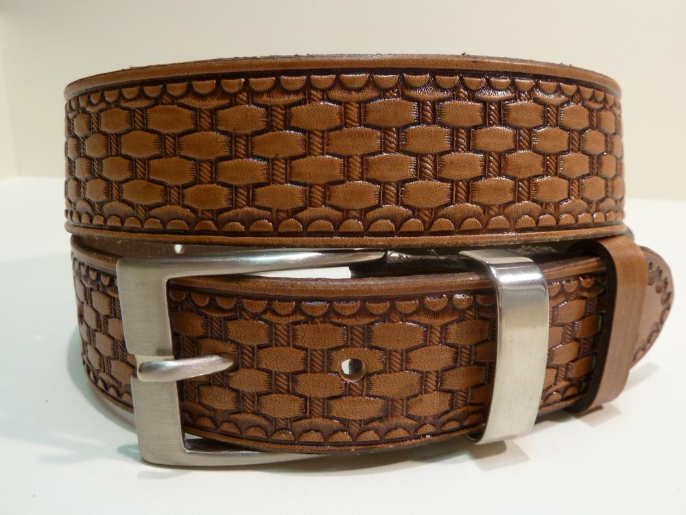 Kožený opasok ornament