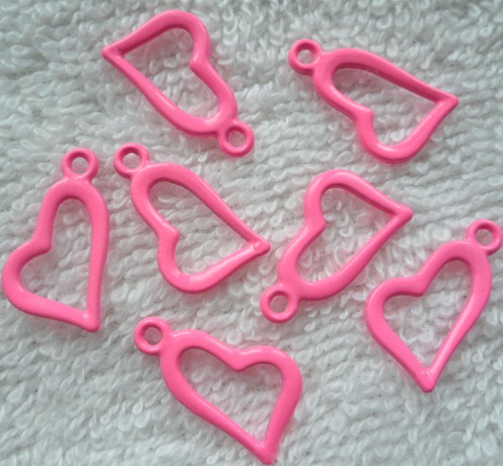 Prívesok srdce 11x20mm-1ks (sv.ružová)