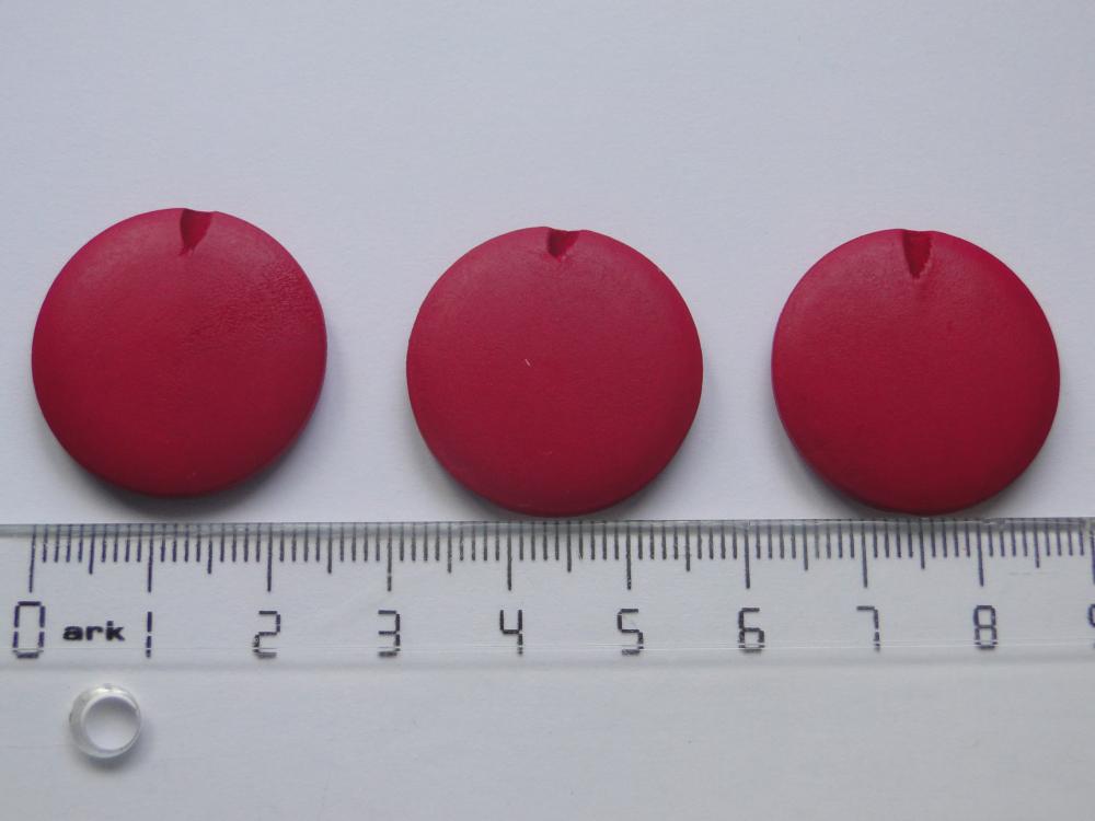 Drevené placky 2,5cm-1ks (ruž.fialová)
