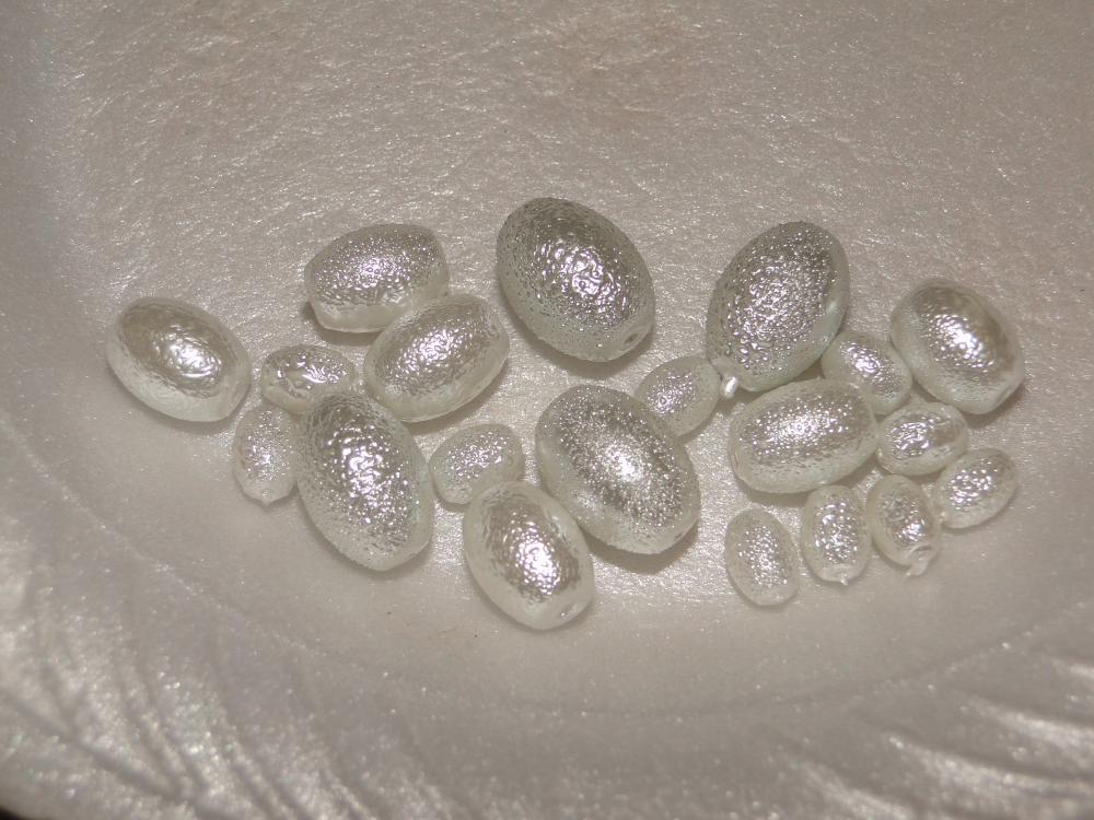 Vosk.vrúbkované korálky-oválik-1ks 