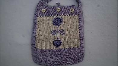 Veľké tašky - Taška-fialová kvetinka - 1017672