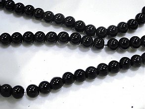 Korálky - Voskované perly 6mm-30ks (čierna) - 1021663