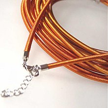 Komponenty - Hodvábny náhrdelník 3mm (Medená) - 1030464