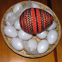 Dekorácie - Velikonoční vejce XXL - oranžovo-hnědé - 1084258