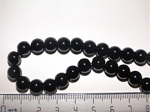 Korálky - Voskované perly 8mm-10ks (čierna) - 1107536