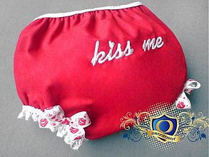 Detské oblečenie - KISS ME - nohavičky na plienku - 1199137