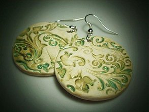 Náušnice - ornamentové porcelánky... - 1216959