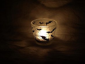 Svietidlá - Svietnik na čajovú sviečku - Bats silhouettes - 1220552