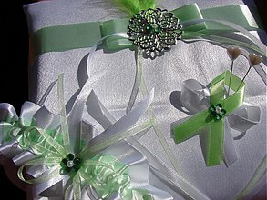 Svadobné pierka - súpravička v zelenom - 1236115