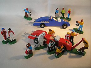 Hračky - Pretekári na gumový pohon - drevená hračka - 1246873