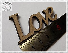 Materiál ručne robený - Love 6cm - 1308495