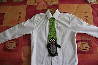 Detské doplnky - hačkovaná kravata pre deti - 1320031