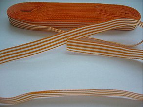 Galantéria - Taftová stuha oranžová 8 mm - 1,85m - 1366761