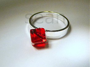Prstene - Strieborný prsteň CUBE 6 mm - 144647