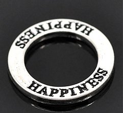 Komponenty - Krúžok Happiness - 1ks  - 1449746
