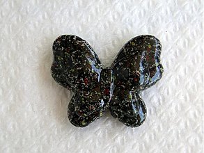 Korálky - Motýľ 34x28mm-1ks (čierna) - 1450859