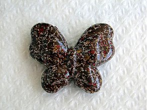 Korálky - Motýľ 34x28mm-1ks (hnedá) - 1450864