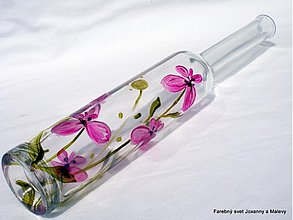 Nádoby - fľaša Orchidea - 1460772