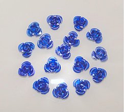 Korálky - Kov.ružička 10mm-16ks (modrá) - 1490208