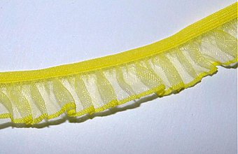 Galantéria - Guma s volánikom 1,8cm-1m (žltá) - 1505073