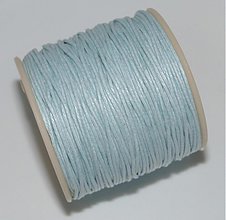 Galantéria - Bavlnená voskovaná šnúrka 1mm-1m (modrá detská) - 1546083