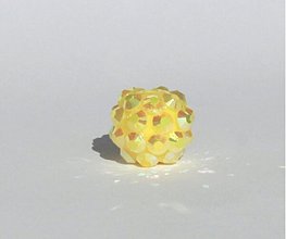 Korálky - shamballa - žlté dúhové 12 mm/ 1 ks - 1644163