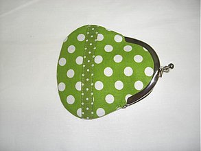 Peňaženky - Zelená bodka-mini-peňaženka - 1648326