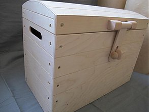Polotovary - Drevený polotovar- Veľká drevená truhlica  - 1670820