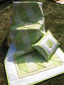 Úžitkový textil - zelená deka - 1725099