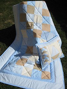 Úžitkový textil - modrá deka... - 1725122