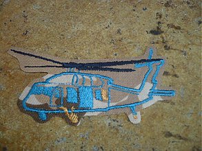 Materiál ručne robený - helikoptéra (nažehľovačka) - 1777035