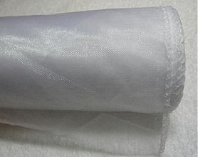 Textil - Organza-1m (obšitá š15cm-biela) - 1794813