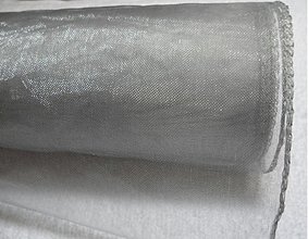 Textil - Organza-1m (obšitá š15cm-strieb) - 1794823