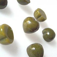 Minerály - Jadeit Heart (Olive) - 1836834