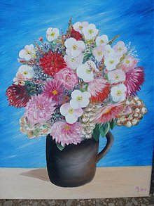 Obrazy - Farebné kvety - 1877125