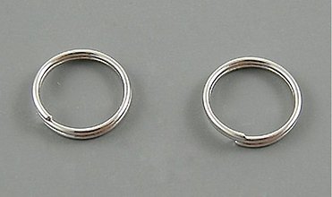 Komponenty - Spojovací krúžok dvojitý platinový 7 mm/ 10ks - 1878817