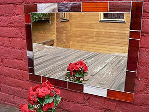 Zrkadlá - Velké tiffany zrcadlo 75x55 cm » - 1885007